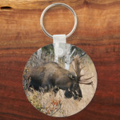 Grazing Moose Sleutelhanger (Voorkant)