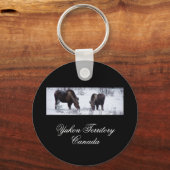 Grazing Moose; Yukon Territory, Canada Sleutelhanger (Voorkant)