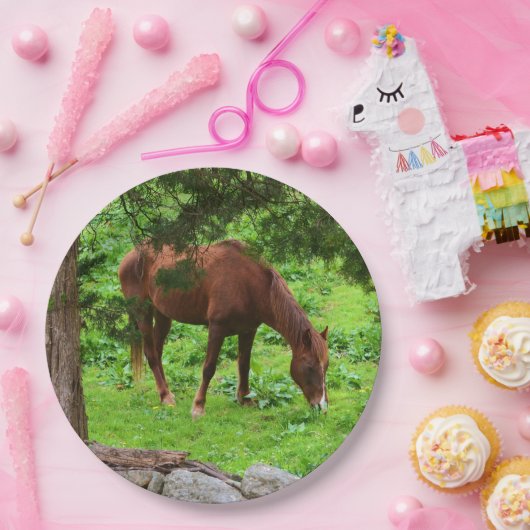 Grazing Paard Papier Bord (Feest)