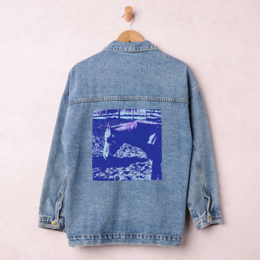Grazing Paard Pop Art Denim Jacket (Hangar)