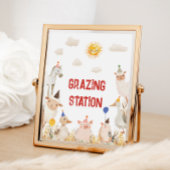 Grazing Station Boerderij Birthday Sign Poster