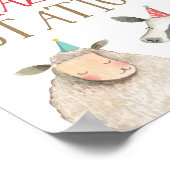 Grazing Station Farm Animals Barnyard Boy Birthday Poster (Hoek)