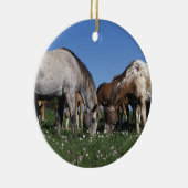 Grazing van Appaloosa-paarden Keramisch Ornament (Rechts)