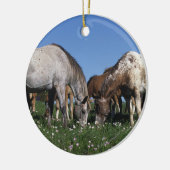Grazing van Appaloosa-paarden Keramisch Ornament (Links)