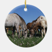 Grazing van Appaloosa-paarden Keramisch Ornament (Achterkant)