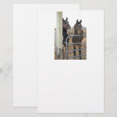 Grazing van paarden briefpapier (Voorkant / Achterkant)