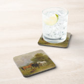 Grazing van paarden: Mares and Foals in a Field (o Onderzetter (Rechterzijde)