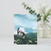 Grazing van verf paard briefkaart (Staand voorkant)