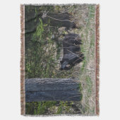 Grazing Wilde Black Beer Wildlife Foto Deken (Voorkant Verticaal)