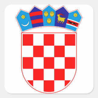 Grb Hrvatske, Kroatische wapenschild Vierkante Sticker