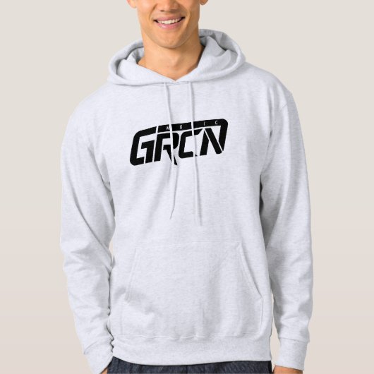 GRCN Muziek (Zwarte Logo) Hoodie (Voorkant)