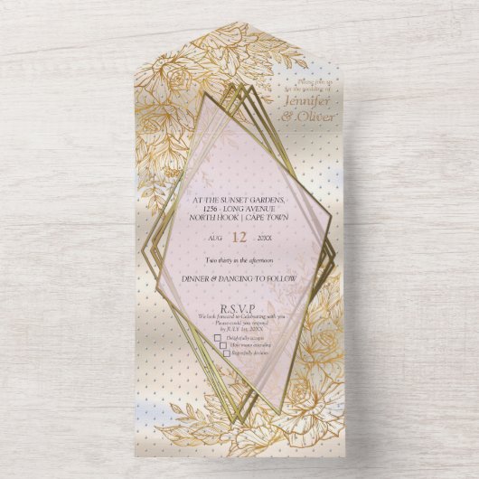 Gream Gold Splender All In One Uitnodiging (Binnen)