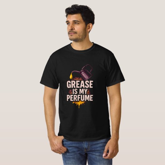 Grease is mijn parfum auto monteur T-shirt (Voorkant volledig)