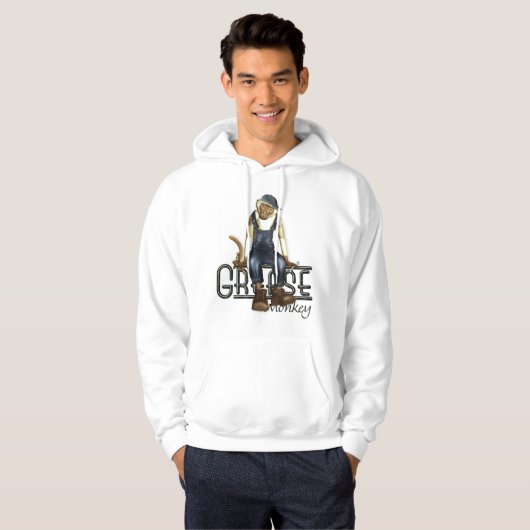 Grease Monkey Mechanics Funny Hoodie (Voorkant volledig)