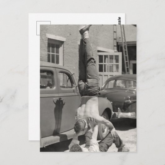 Greaser Gymnasts Briefkaart (Voorkant / Achterkant)