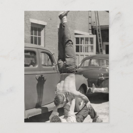 Greaser Gymnasts Briefkaart (Voorkant)