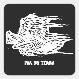 Greasy Boyz Illustratie Pak Door Timbo Vierkante Sticker