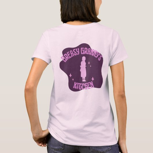 Greasy Granny's Kitchen - Funny T-Shirt (Achterkant)