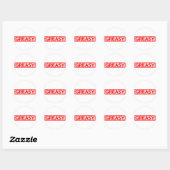 Greasy Stamp Ronde Sticker (Vel)