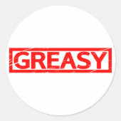 Greasy Stamp Ronde Sticker (Voorkant)