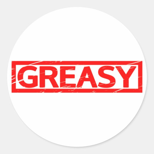 Greasy Stamp Ronde Sticker (Voorkant)