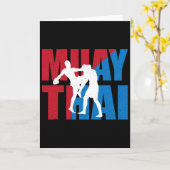 Great 2 Muay Thai Fighter Design Kickboxer Mma Tra Kaart (Gele Bloem)