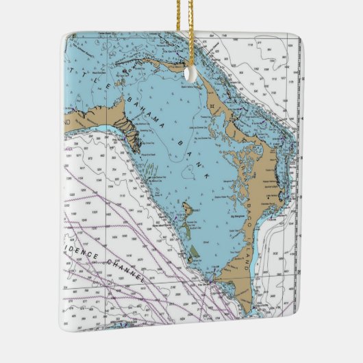 Great Abaco Island Chart Keramisch Ornament (Rechts)