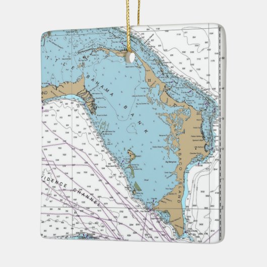 Great Abaco Island Chart Keramisch Ornament (Links)