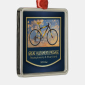 Great Allegheny Passage (bike2) 2 Metalen Ornament (Rechts)