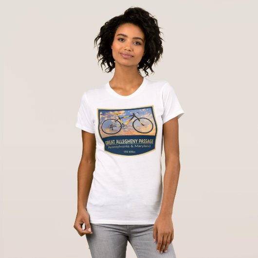 Great Allegheny Passage (bike2) 2 T-shirt (Voorkant volledig)
