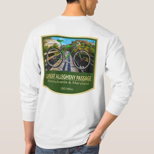 Great Allegheny Passage (bike2) T-shirt (Achterkant)