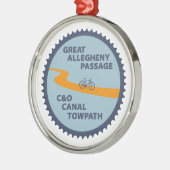 Great Allegheny Passage C&O Canal Chain Ring Metalen Ornament (Links)