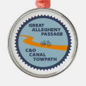 Great Allegheny Passage C&O Canal Chain Ring Metalen Ornament (Voorkant)