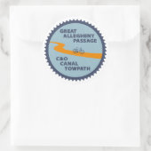 Great Allegheny Passage C&O Canal Chain Ring Ronde Sticker (Tas)