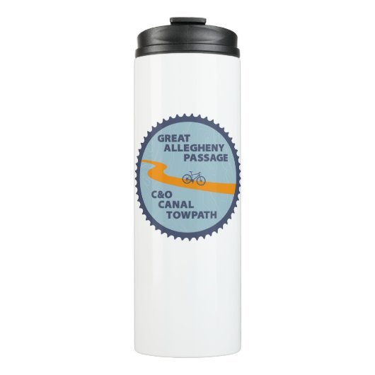 Great Allegheny Passage C&O Canal Chain Ring Thermosbeker (Voorkant)
