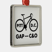 Great Allegheny Passage C&O Canal Towpath Bike Metalen Ornament (Rechts)