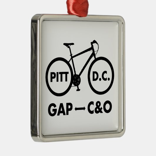 Great Allegheny Passage C&O Canal Towpath Bike Metalen Ornament (Rechts)