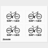 Great Allegheny Passage C&O Canal Towpath Bike Rechthoekige Sticker (Vel)