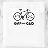 Great Allegheny Passage C&O Canal Towpath Bike Rechthoekige Sticker (Tas)