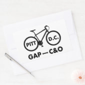 Great Allegheny Passage C&O Canal Towpath Bike Rechthoekige Sticker (Envelop)