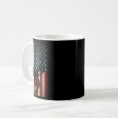 Great American Flag Patriotic Deer Hunting Gift Koffiemok (Voorkant links)