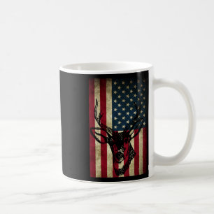 Great American Flag Patriotic Deer Hunting Gift Koffiemok