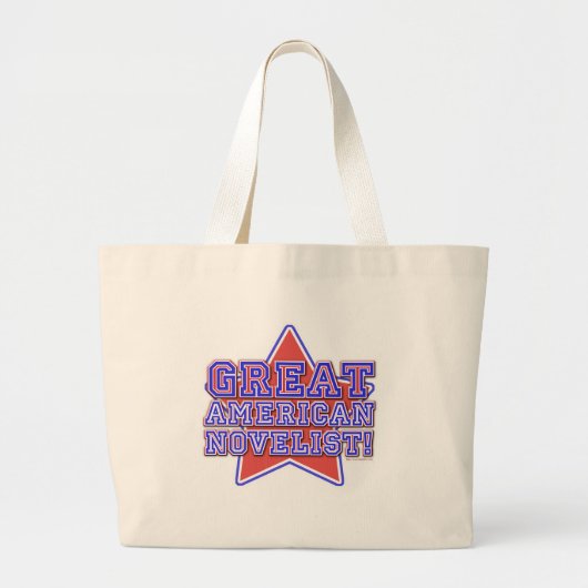 Great American Novelist Star Design Grote Tote Bag (Voorkant)