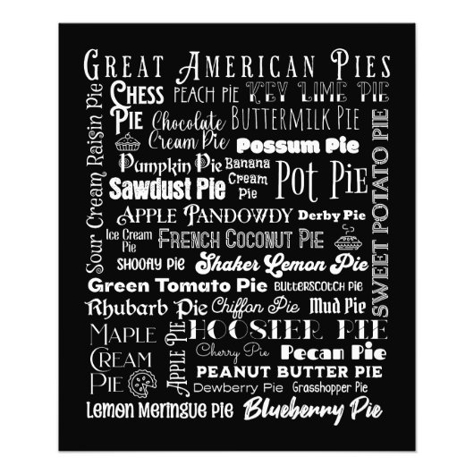 Great American Pies Maand T-shirt Foto Afdruk (Voorkant)
