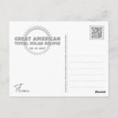 Great American Total Solar Eclipse - 2017 Briefkaart (Achterkant)