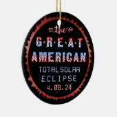 Great American Total Solar Eclipse 21 augustus 201 Keramisch Ornament (Rechts)