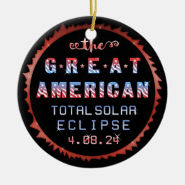 Great American Total Solar Eclipse 21 augustus 201 Keramisch Ornament