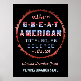 Great American Total Solar Eclipse 21 augustus 201 Poster