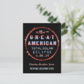 Great American Total Solar Eclipse 8 april 2024 Briefkaart (Staand voorkant)