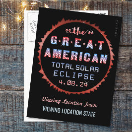 Great American Total Solar Eclipse 8 april 2024 Briefkaart